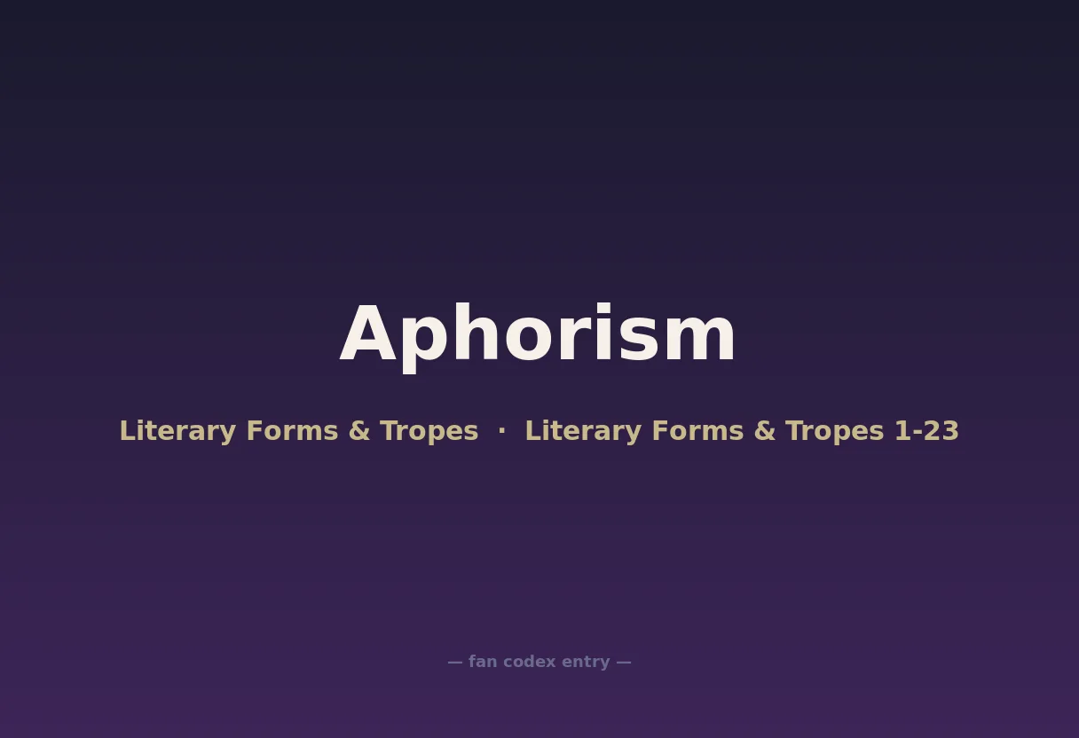 Aphorism