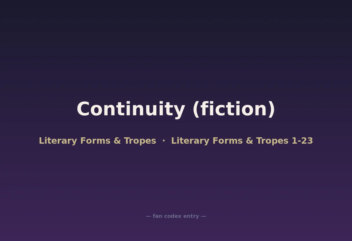 Continuity (fiction)